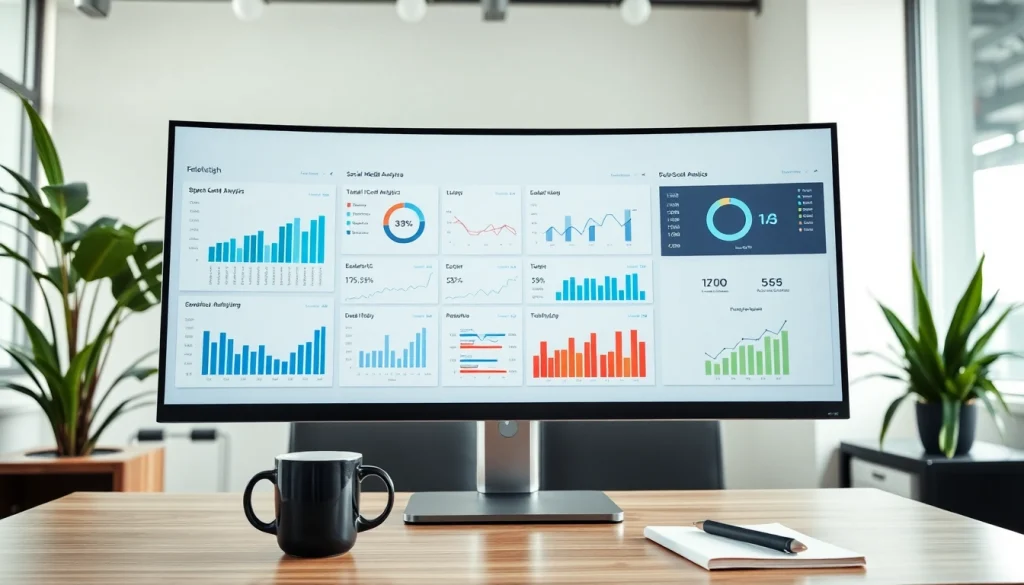 Engaging smm panel interface on a modern desktop, featuring dynamic analytics.