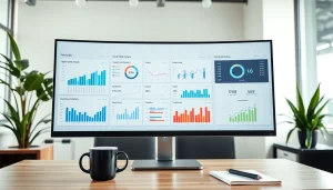Engaging smm panel interface on a modern desktop, featuring dynamic analytics.