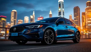 JBO rental car elegantly displayed in an urban setting, showcasing its modern design.