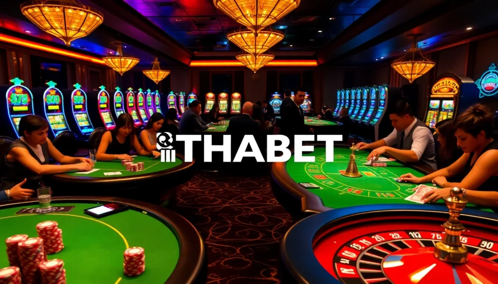 Experience the thrill of gambling at THABET with vibrant casino tables and exciting gameplay.
