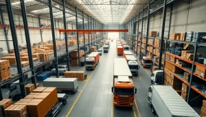 Enhance your logistics efficiency with expert 3PL services in a vibrant warehouse setting.