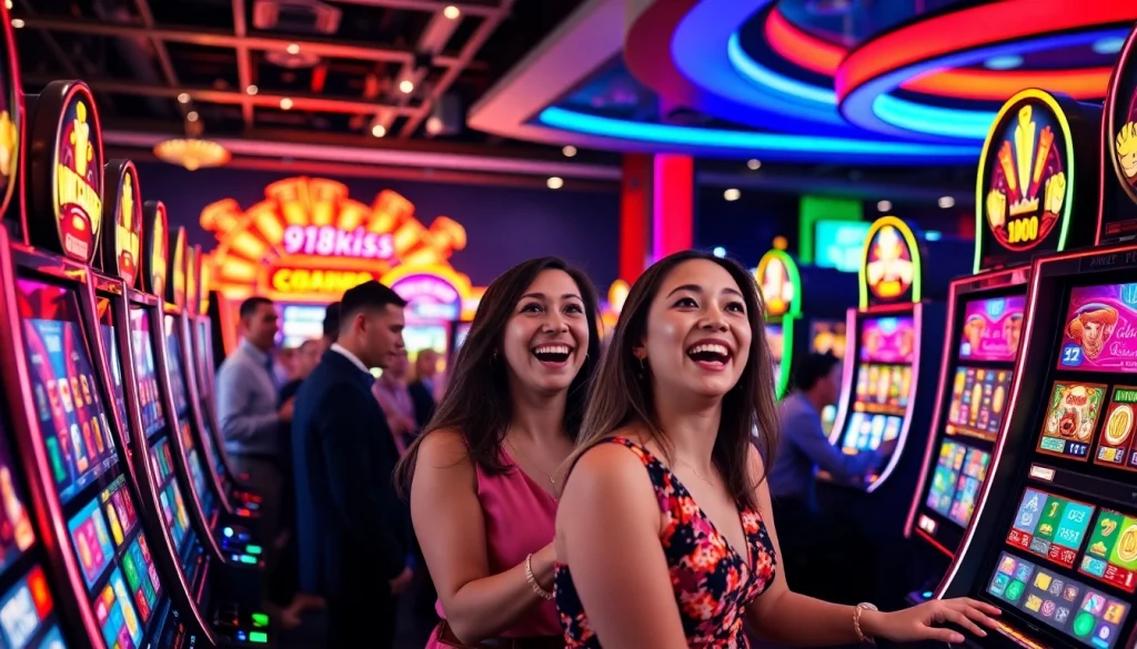 เล่น 918kiss slot ด้วยความตื่นเต้นในบรรยากาศคาสิโนที่มีแสงสีสวยงาม