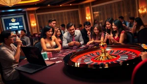 Experience the excitement of live gaming at 79king with vibrant poker chips and roulette wheels.