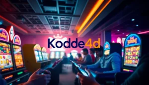 Kode4d online gaming experience with players engaging with slot games on digital devices.