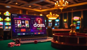 Accessing doaslot login on an elegant online casino interface showcasing vibrant games.
