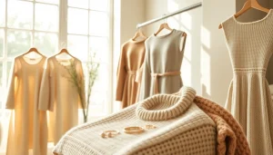 Explore unique handmade garments at https://www.ound-ound.com showcasing natural fibers and colors.