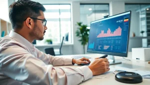 카드깡을 분석하는 전문 금융가의 모습과 컴퓨터 화면을 강조합니다.