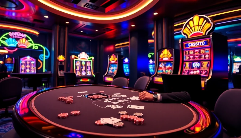 Experience obraltoto excitement with vibrant casino tables, engaging players, and thrilling slot machines.