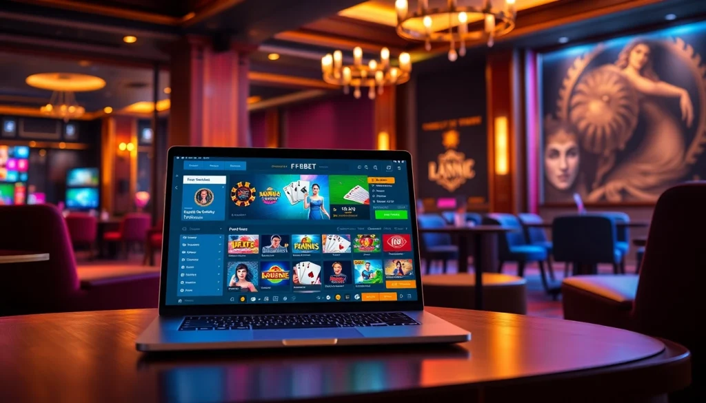 F8BET online gambling platform with modern user interface and vibrant colors