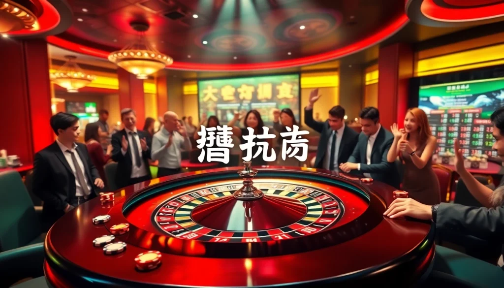 Experience thrilling casino action at 여기여 with vibrant tables, poker chips, and roulette excitement.