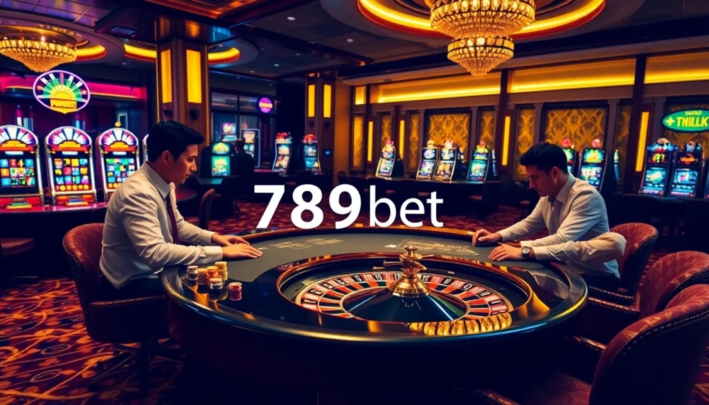 Experience the thrill of gaming as you explore link 789bet at a luxurious casino poker table.