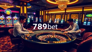 Experience the thrill of gaming as you explore link 789bet at a luxurious casino poker table.