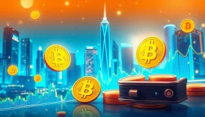 Comprendre bitcoin avec des graphiques dynamiques et des portefeuilles numériques dans un cadre futuriste.