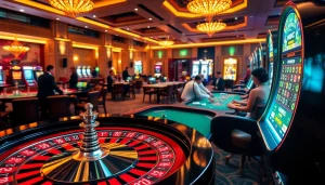 Engage in thrilling gameplay at F8BET's casino with vibrant roulette and poker action.