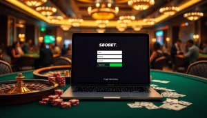 Experience the latest sbobet login terbaru with exciting gameplay at a vibrant casino table.