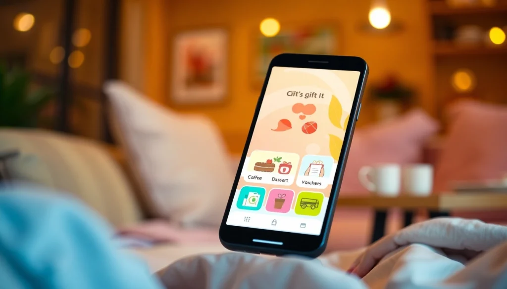 기프티콘를 전달하는 모바일 화면의 생생한 이미지입니다.