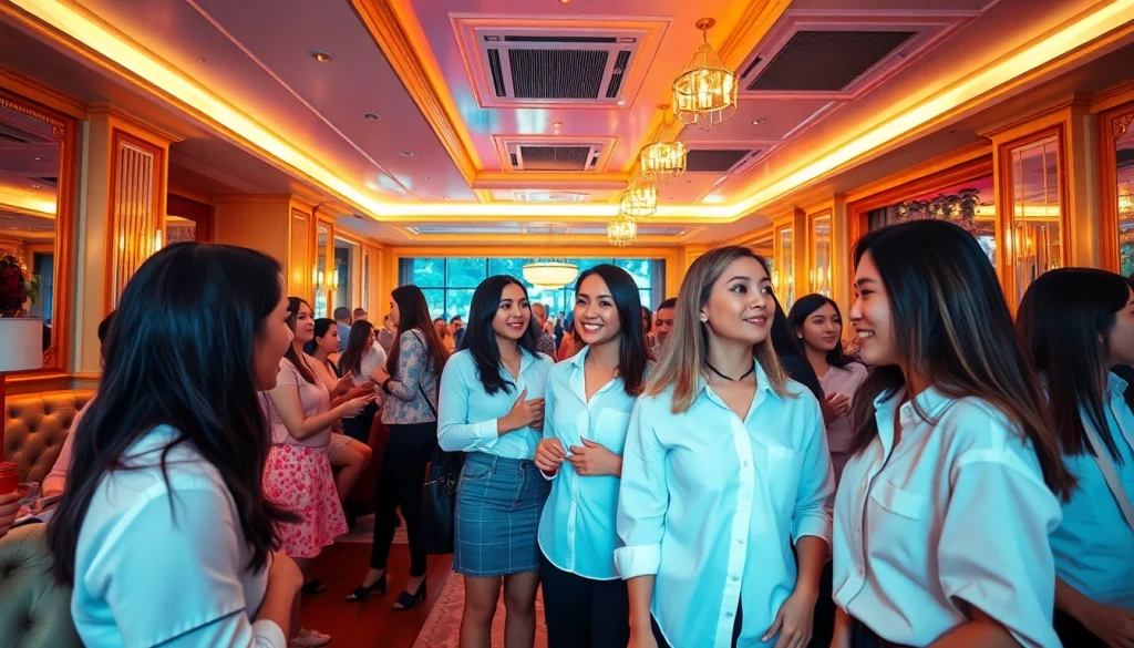 Interior view of a stylish shirt room showcasing elegant decor and engaging atmosphere at gdmc.bio.