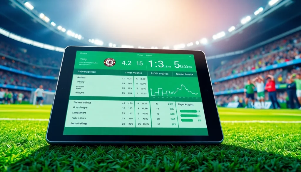 Check out current football stats on the tablet, reflecting today's บอลวันนี games.