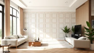 Enhance your space with stunning wall panelling sheets in a beautifully designed interior.