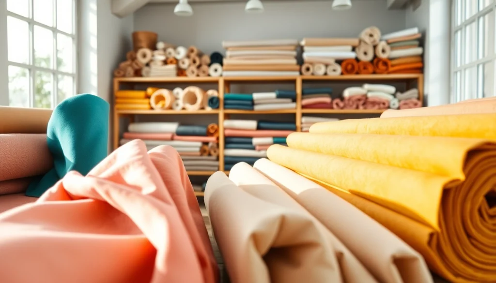 Bekijken van canvas stoffen in een mooi ingericht interieur.