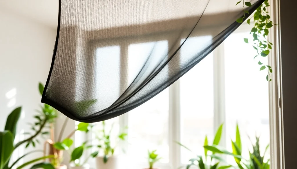 Se det elegante myggenet dør, der beskytter hjemmet mod insekter.