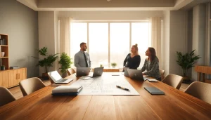 Contact residential architect Boston to discuss your home design needs with experts in a stylish office.